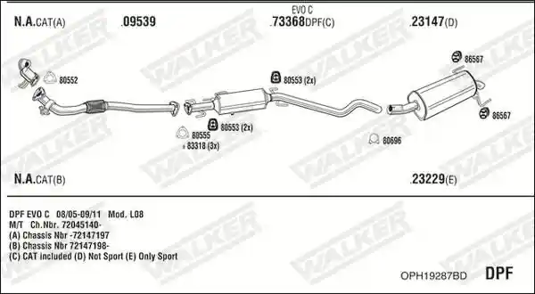 WALKER OPH19287BD