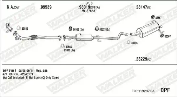 WALKER OPH19287CA