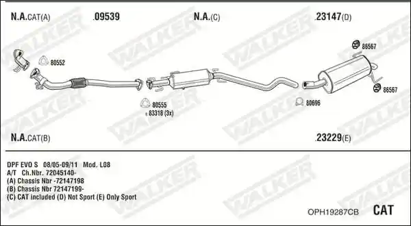 WALKER OPH19287CB