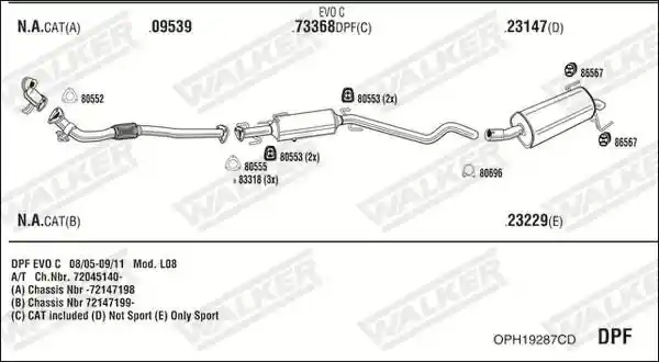 WALKER OPH19287CD