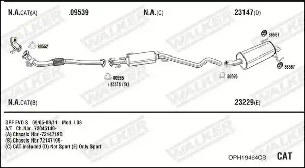 WALKER OPH19464CB