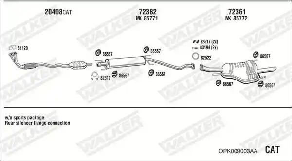 WALKER OPK009003AA