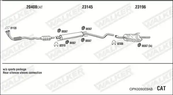 WALKER OPK009003AB
