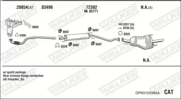 WALKER OPK015339AA