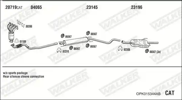 WALKER OPK015344AB