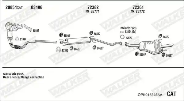 WALKER OPK015345AA