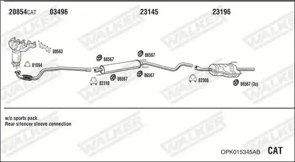 WALKER OPK015345AB