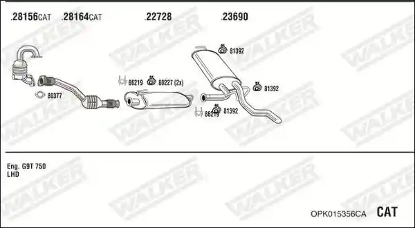 WALKER OPK015356CA