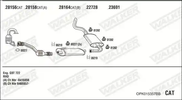 WALKER OPK015357BB
