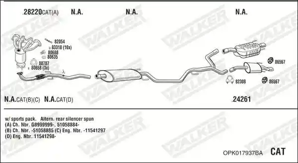 WALKER OPK017937BA