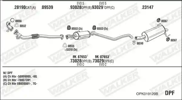 WALKER OPK019120B
