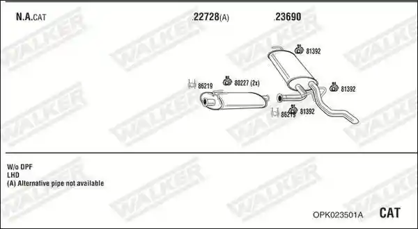 WALKER OPK023501A