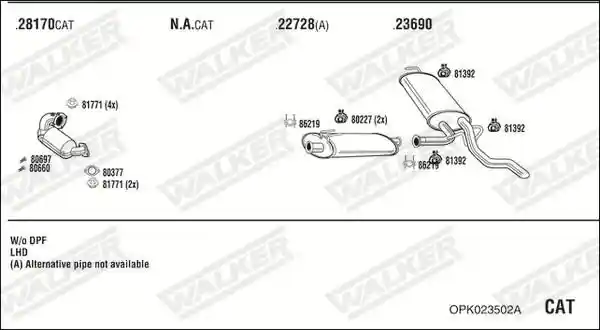 WALKER OPK023502A