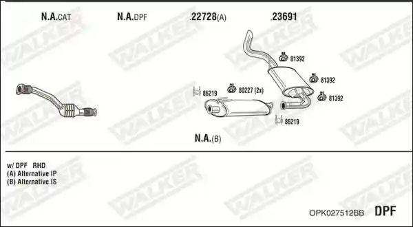 WALKER OPK027512BB