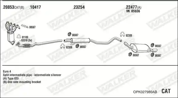 WALKER OPK027980AB