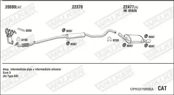 WALKER OPK027980BA