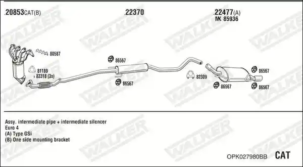 WALKER OPK027980BB
