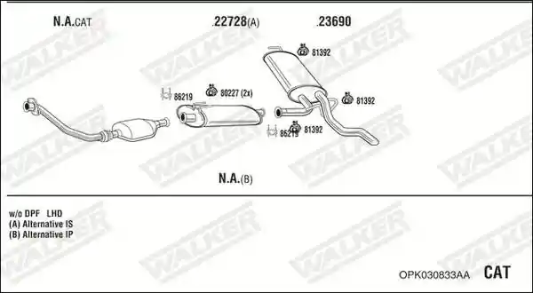 WALKER OPK030833AA
