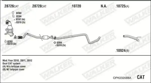 WALKER OPK032088A WALKER OPK032088A