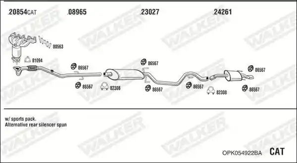 WALKER OPK054922BA