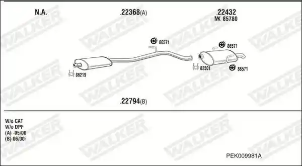 WALKER PEK009981A