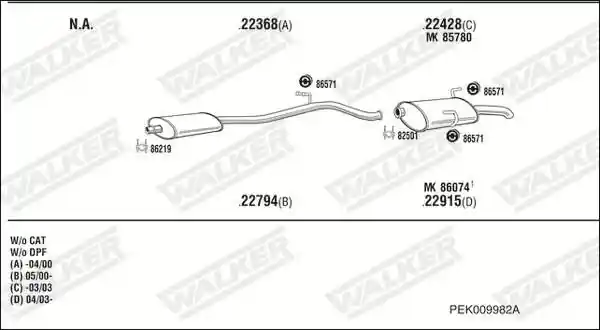WALKER PEK009982A