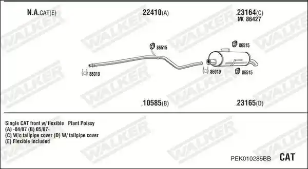 WALKER PEK010285BB