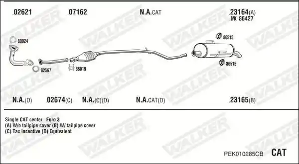 WALKER PEK010285CB