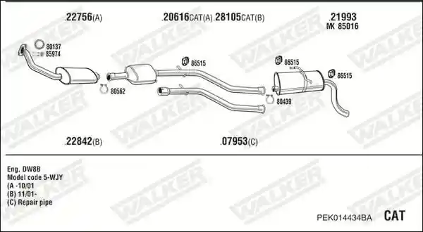 WALKER PEK014434BA