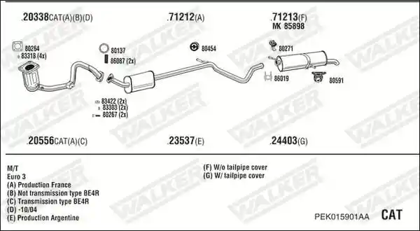 WALKER PEK015901AA