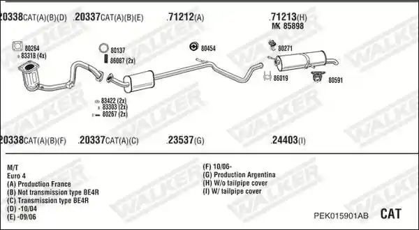 WALKER PEK015901AB