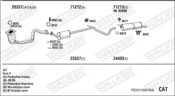 WALKER PEK015901BA