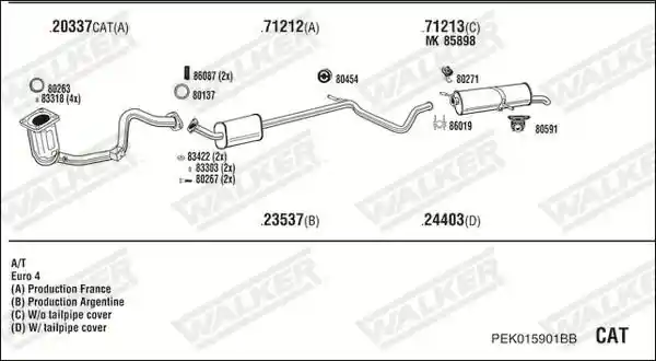 WALKER PEK015901BB