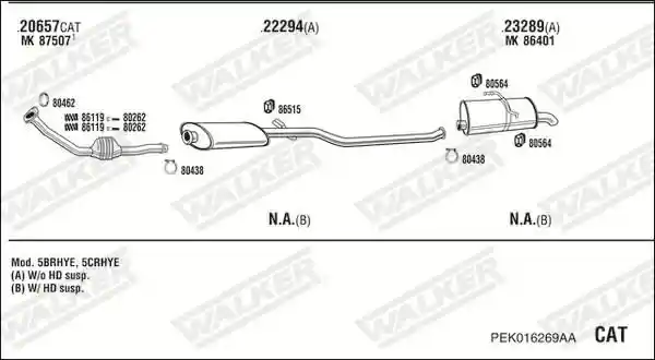 WALKER PEK016269AA