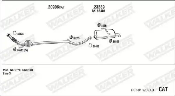 WALKER PEK016269AB