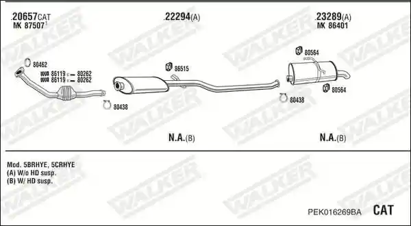 WALKER PEK016269BA