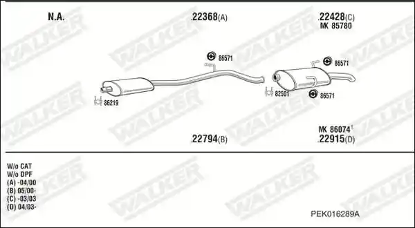 WALKER PEK016289A