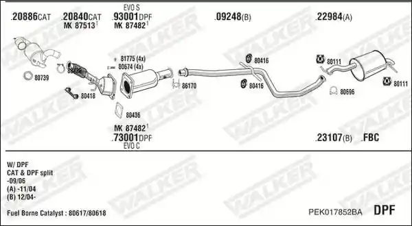 WALKER PEK017852BA