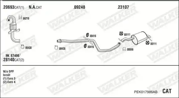 WALKER PEK017986AB