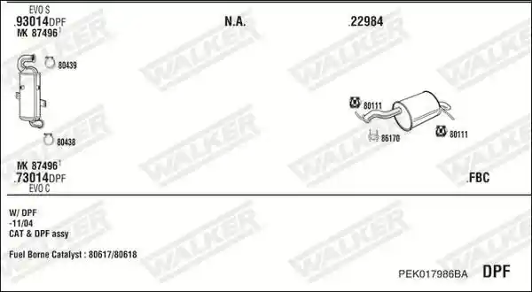 WALKER PEK017986BA