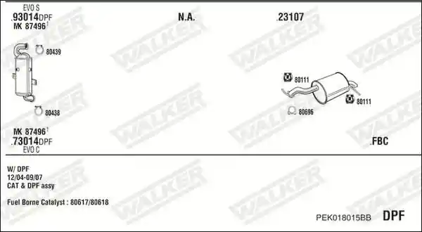 WALKER PEK018015BB