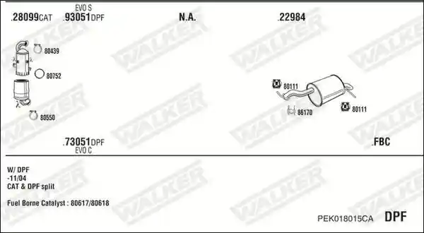 WALKER PEK018015CA