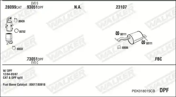 WALKER PEK018015CB