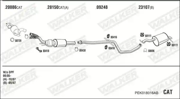 WALKER PEK018016AB