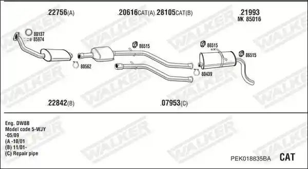 WALKER PEK018835BA