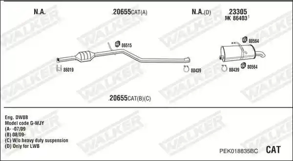 WALKER PEK018835BC