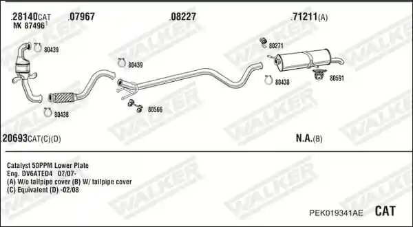 WALKER PEK019341AE