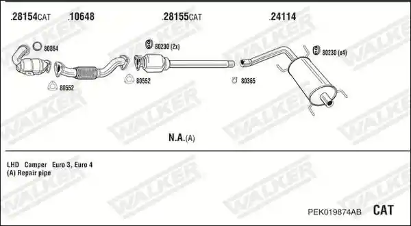 WALKER PEK019874AB