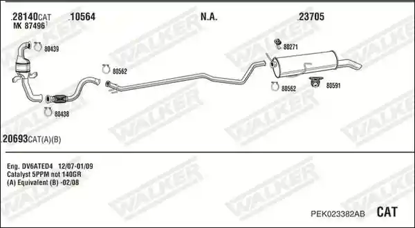 WALKER PEK023382AB