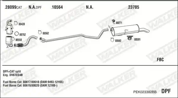 WALKER PEK023382BB